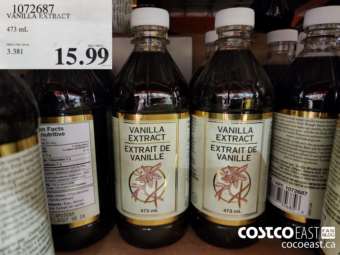 1072687 VANILLA EXTRACT 473 ML $15.99