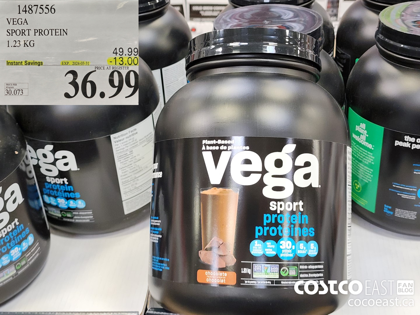 1487556 VEGA SPORT PROTEIN 1.23 KG ($13.00 INSTANT SAVINGS EXPIRES ON 2024-03-31) $36.99