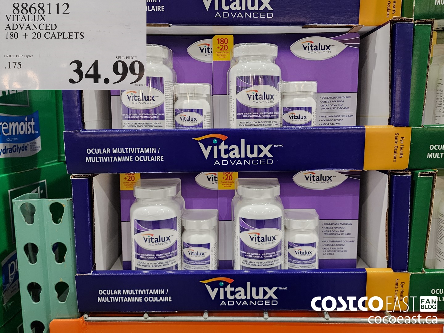 8868112 VITALUX ADVANCED 180 + 20 CAPLETS $34.99