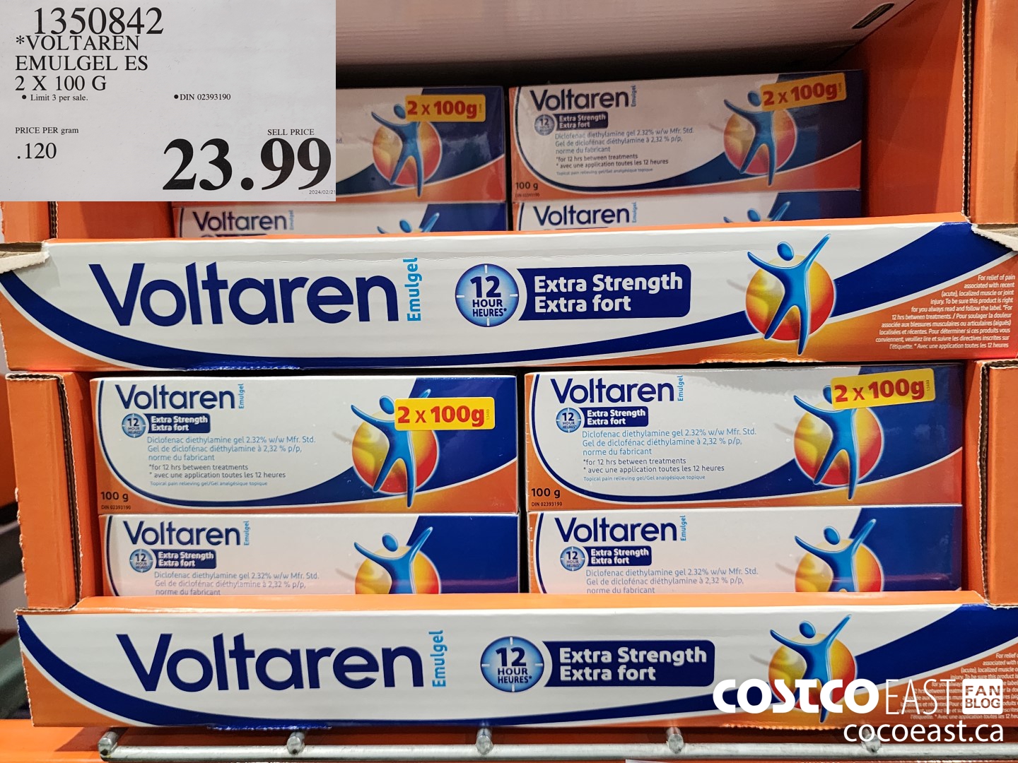 1350842 VOLTAREN EMULGEL ES 2 X 100 G $23.99
