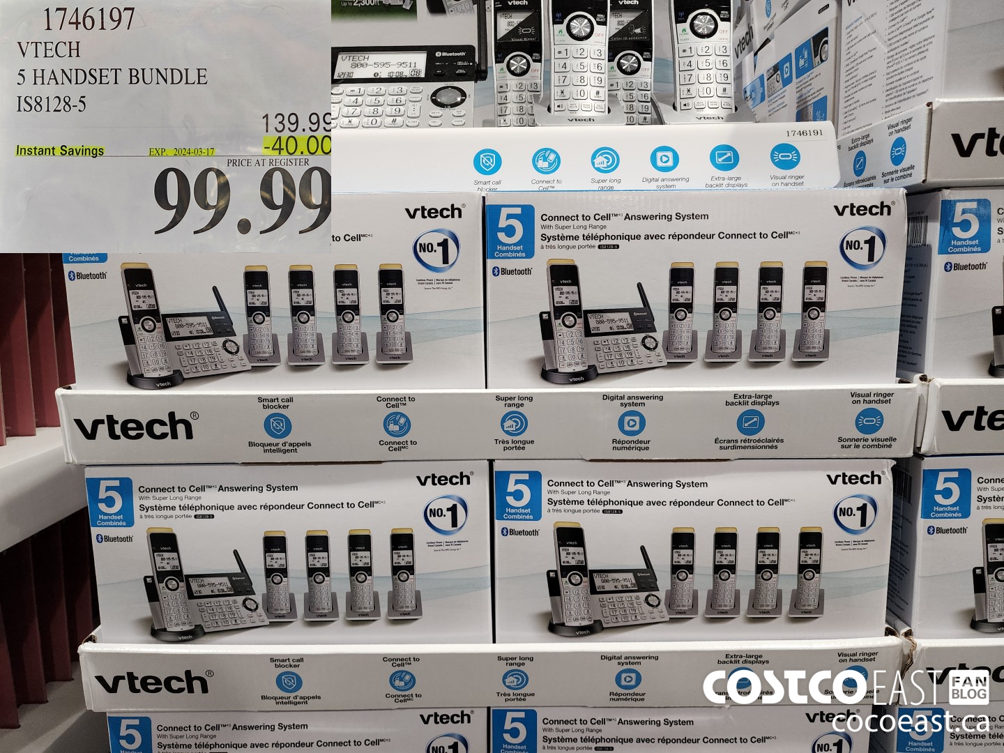 1746197 VTECH S HANDSET BUNDLE IS8128-5 ($40.00 INSTANT SAVINGS EXPIRES ON 2024-03-17) $99.99