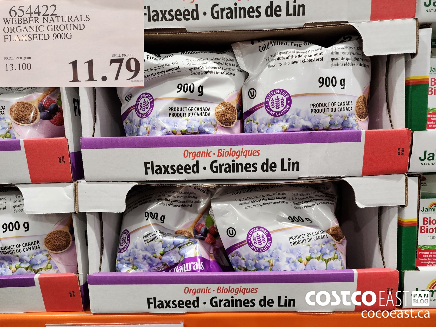 654422 WEBBER NATURALS ORGANIC GROUND FLAXSEED 900G $11.79