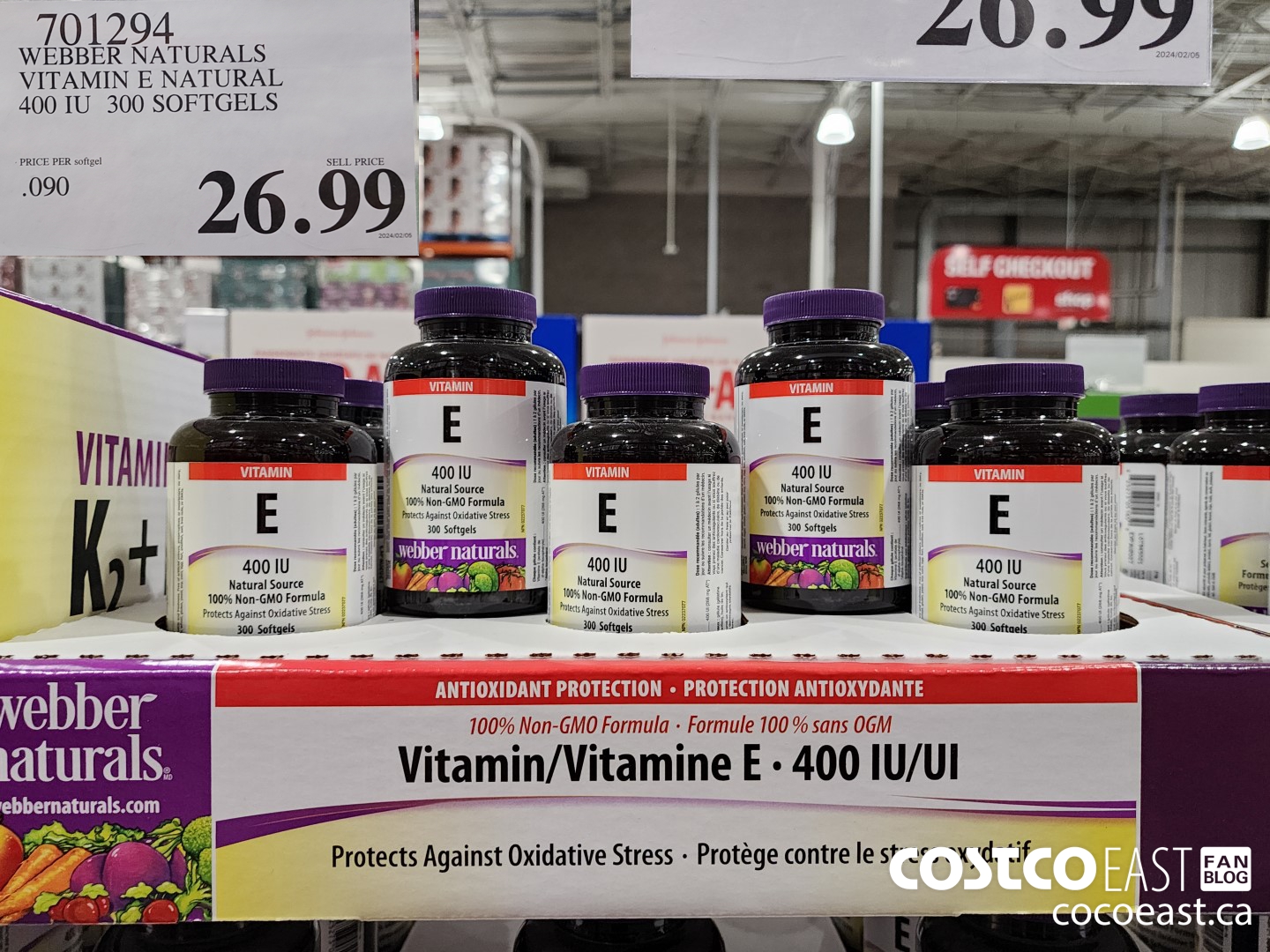 701294 WEBBER NATURALS VITAMIN E NATURAL 400 IU 300 SOFTGELS $26.99