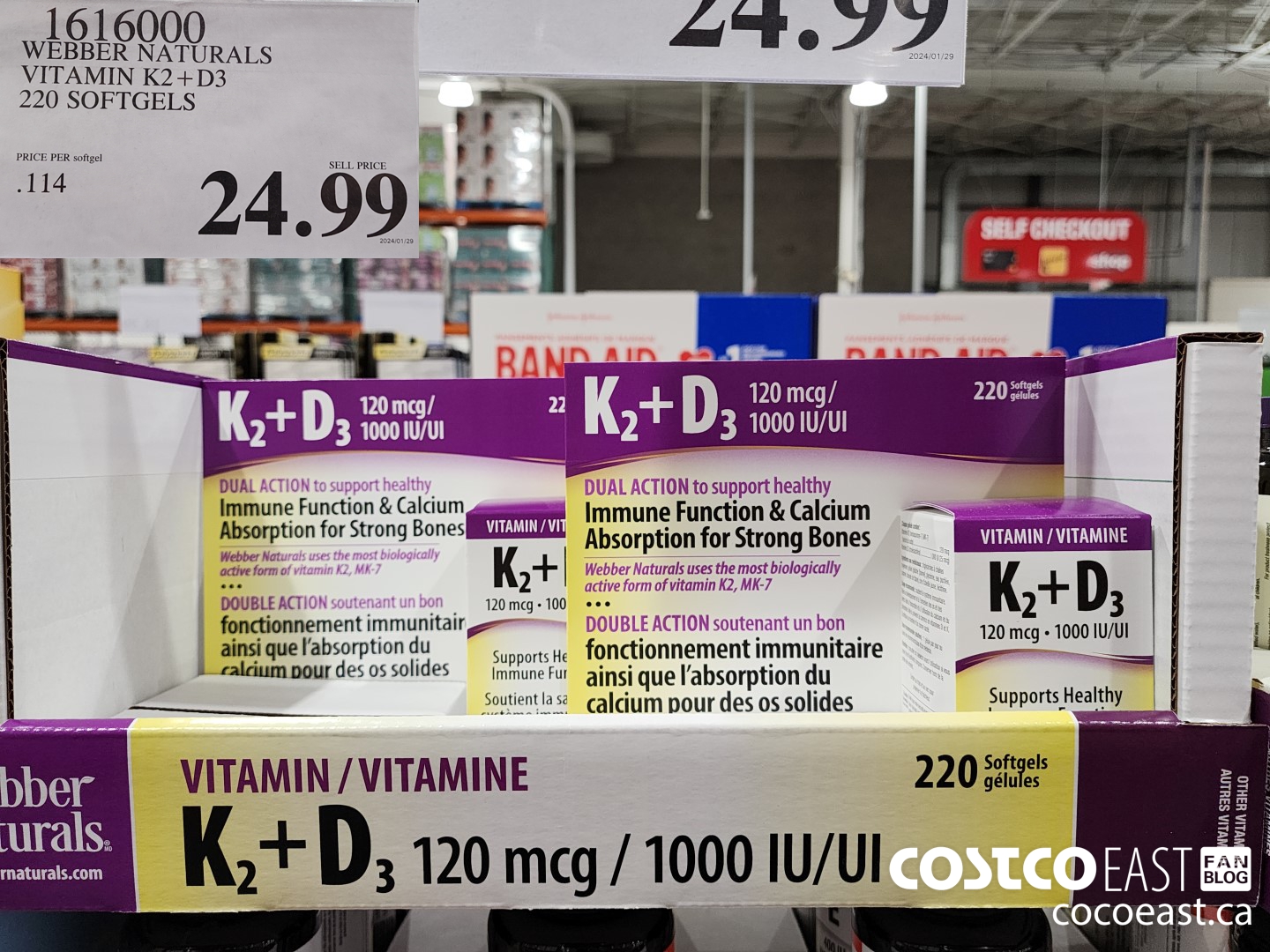 1616000 WEBBER NATURALS VITAMIN K2+D3 220 SOFTGELS $24.99