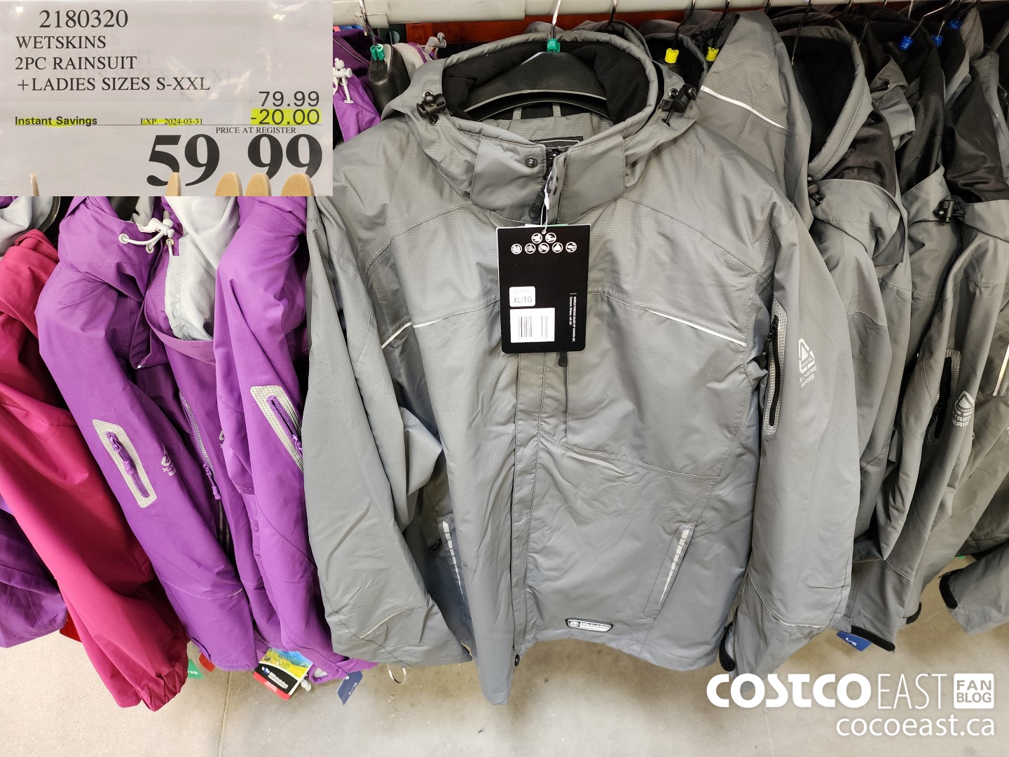 2180320 WETSKINS 2PC RAINSUIT + LADIES SIZES S-XXL ($20.00 INSTANT SAVINGS EXPIRES ON 2024-03-31) $59.99