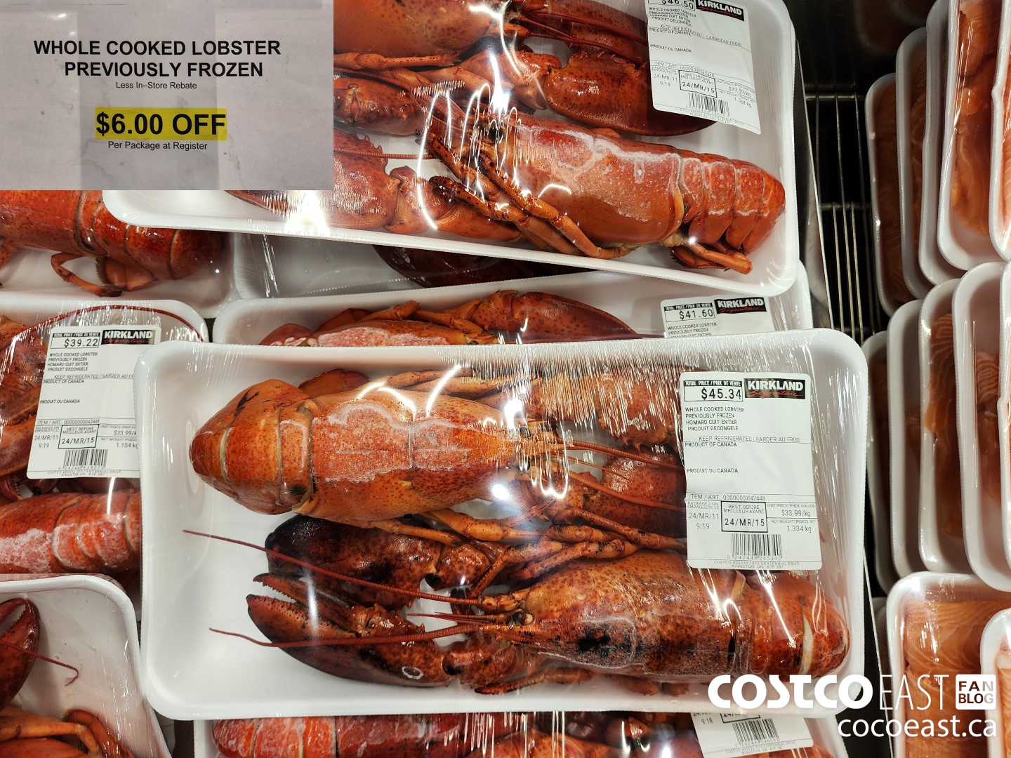 42448 WHOLE COOKED LOBSTER PREVIOUSLY FROZEN (WILD) ($6.00 INSTANT SAVINGS)