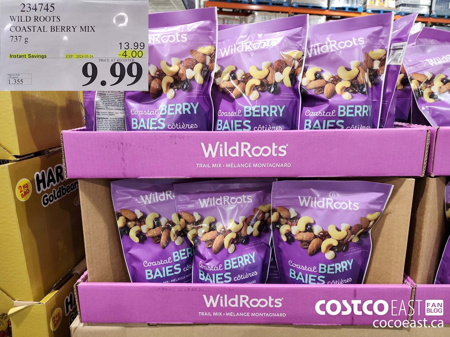 234745 WILD ROOTS COASTAL BERRY MIX 737 G ($4.00 INSTANT SAVINGS EXPIRES ON 2024-03-24) $9.99