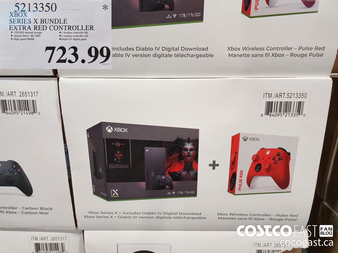 5213350 XBOX SERIES X BUNDLE EXTRA RED CONTROLLER $723.99