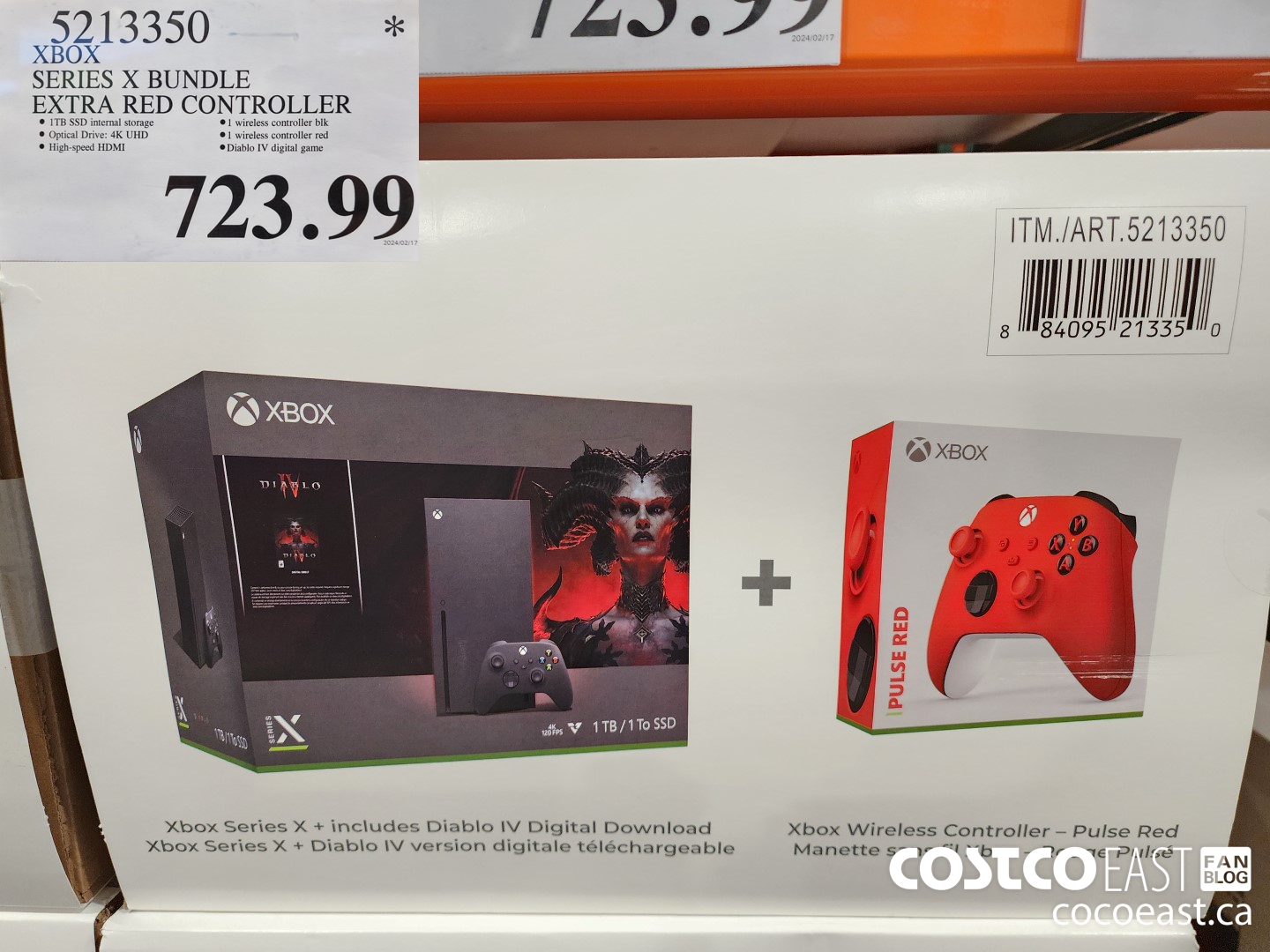 5213350 XBOX SERIES X BUNDLE EXTRA RED CONTROLLER $723.99