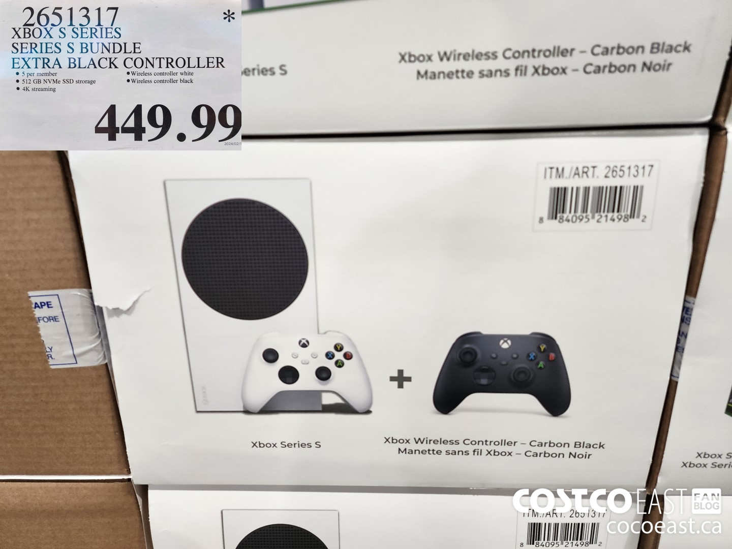 2651317 XBOX S SERIES SERIES S BUNDLE EXTRA BLACK CONTROLLER $449.99