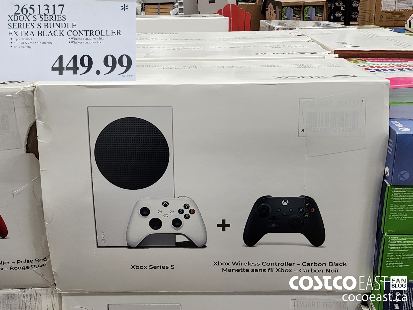 2651317 XBOX S SERIES SERIES S BUNDLE EXTRA BLACK CONTROLLER $449.99