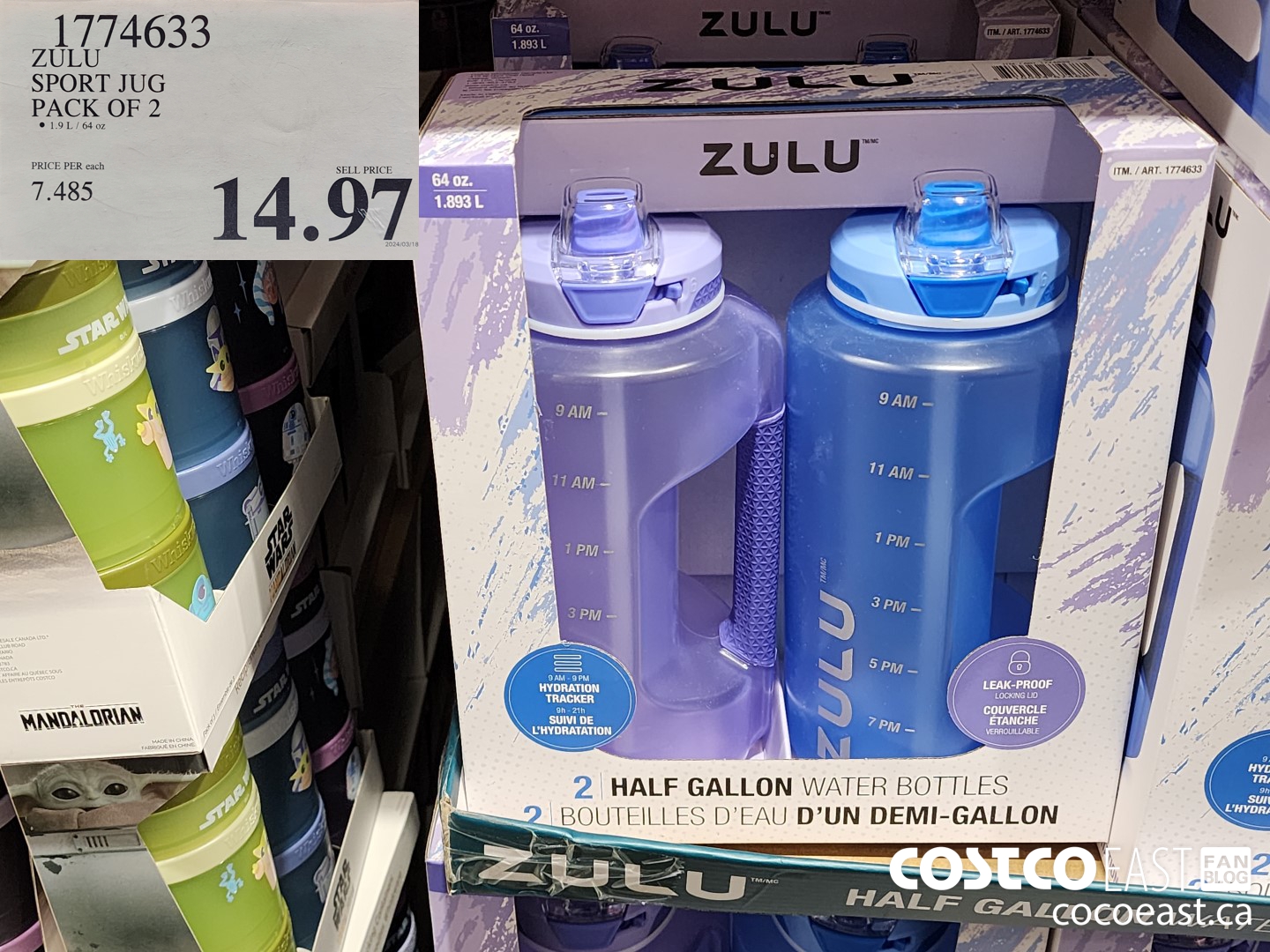 1774633 ZULU SPORT JUG PACK OF 2 $14.97