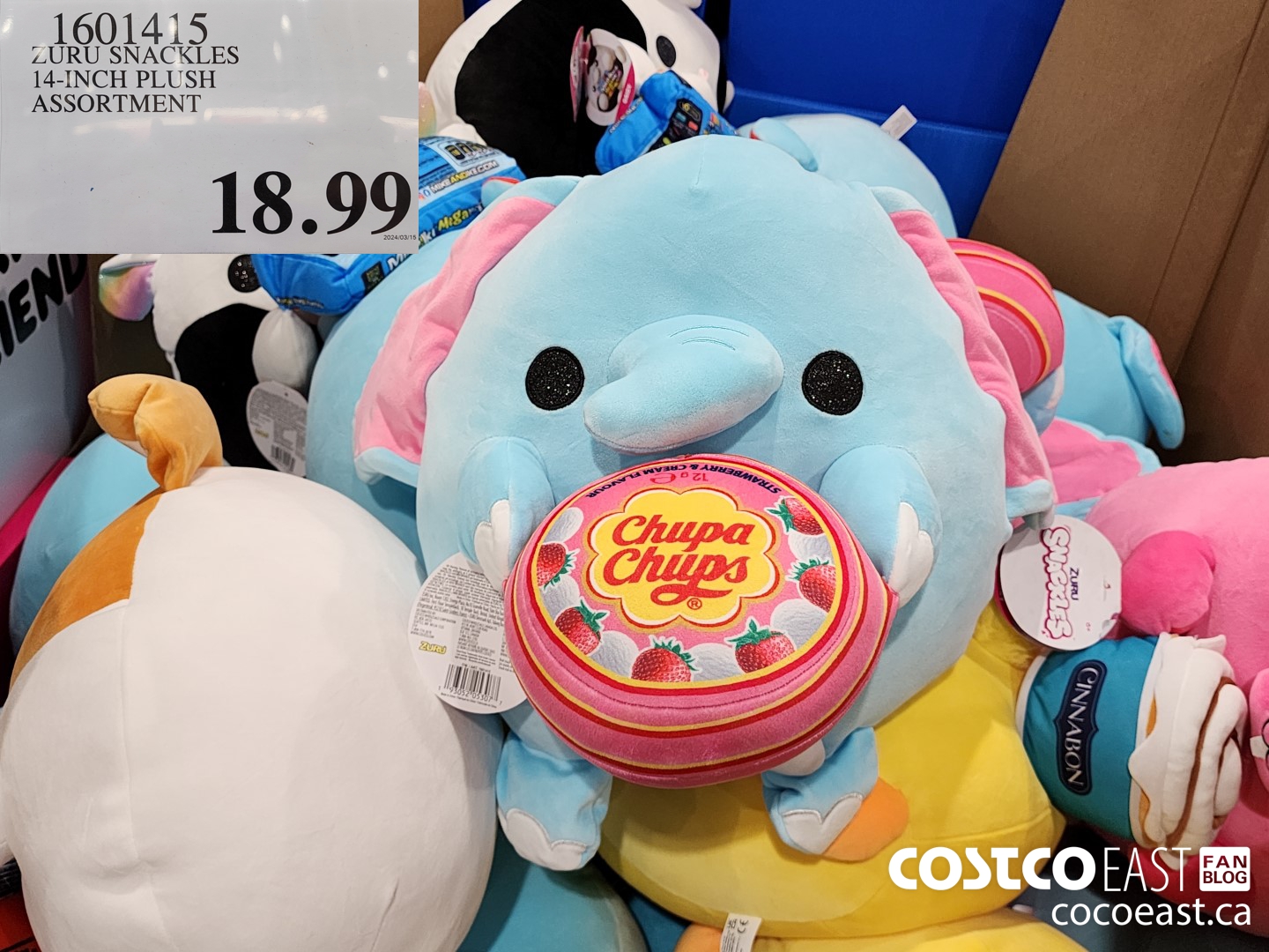 1601415 ZURU SNACKLES 14-INCH PLUSH ASSORTMENT $18.99