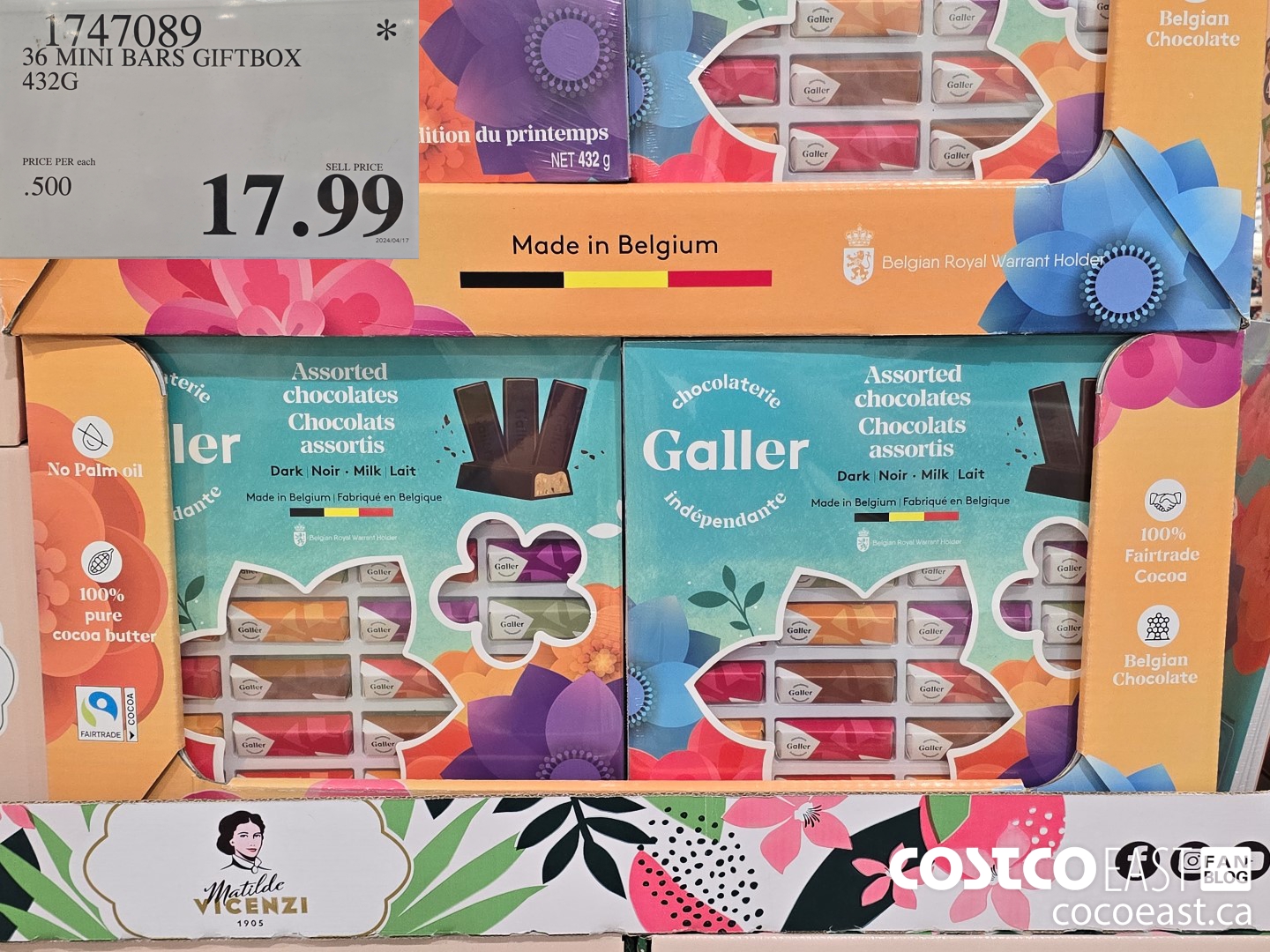 1747089 36 MINI BARS GIFTBOX 432G $17.99