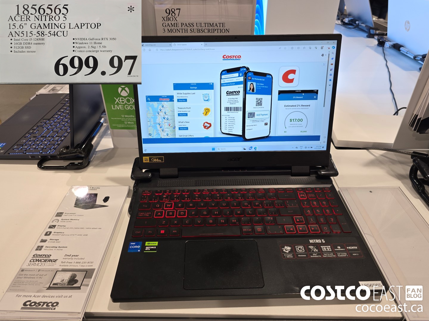 1856565 ACER NITRO 5 15.6