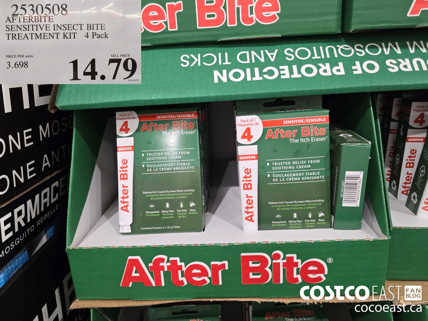 2530508 AFTERBITE SENSITIVE INSECT BITE TREATMENT KIT 4 Pack $14.79