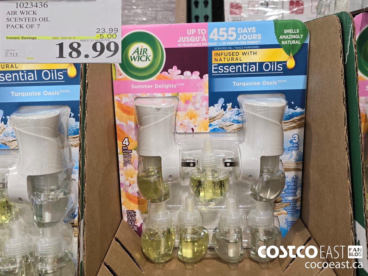 1023436 AIR WICK SCENTED OIL PACK OF 7 ($5.00 INSTANT SAVINGS EXPIRES ON 2024-04-14) $18.99