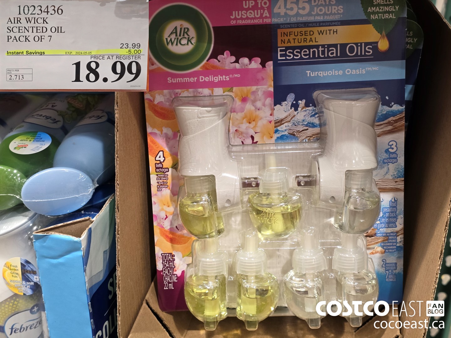 1023436 AIR WICK SCENTED OIL PACK OF 7 ($5.00 INSTANT SAVINGS EXPIRES ON 2024-05-05) $18.99