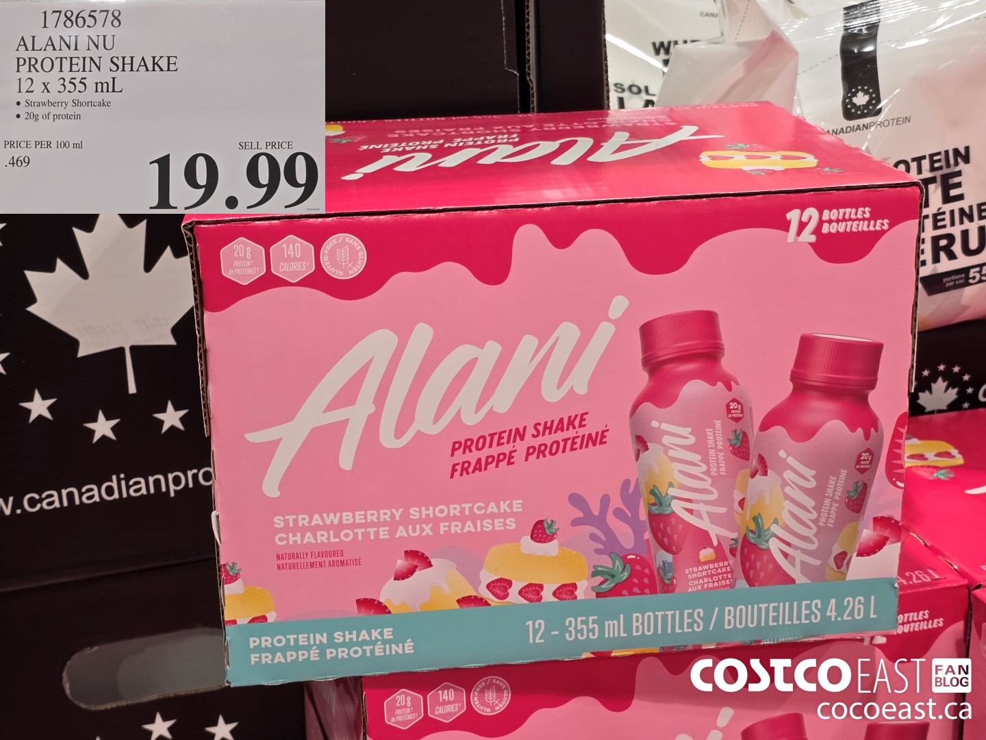 1786578 ALANI NU PROTEIN SHAKE 12 x 355 ML $19.99