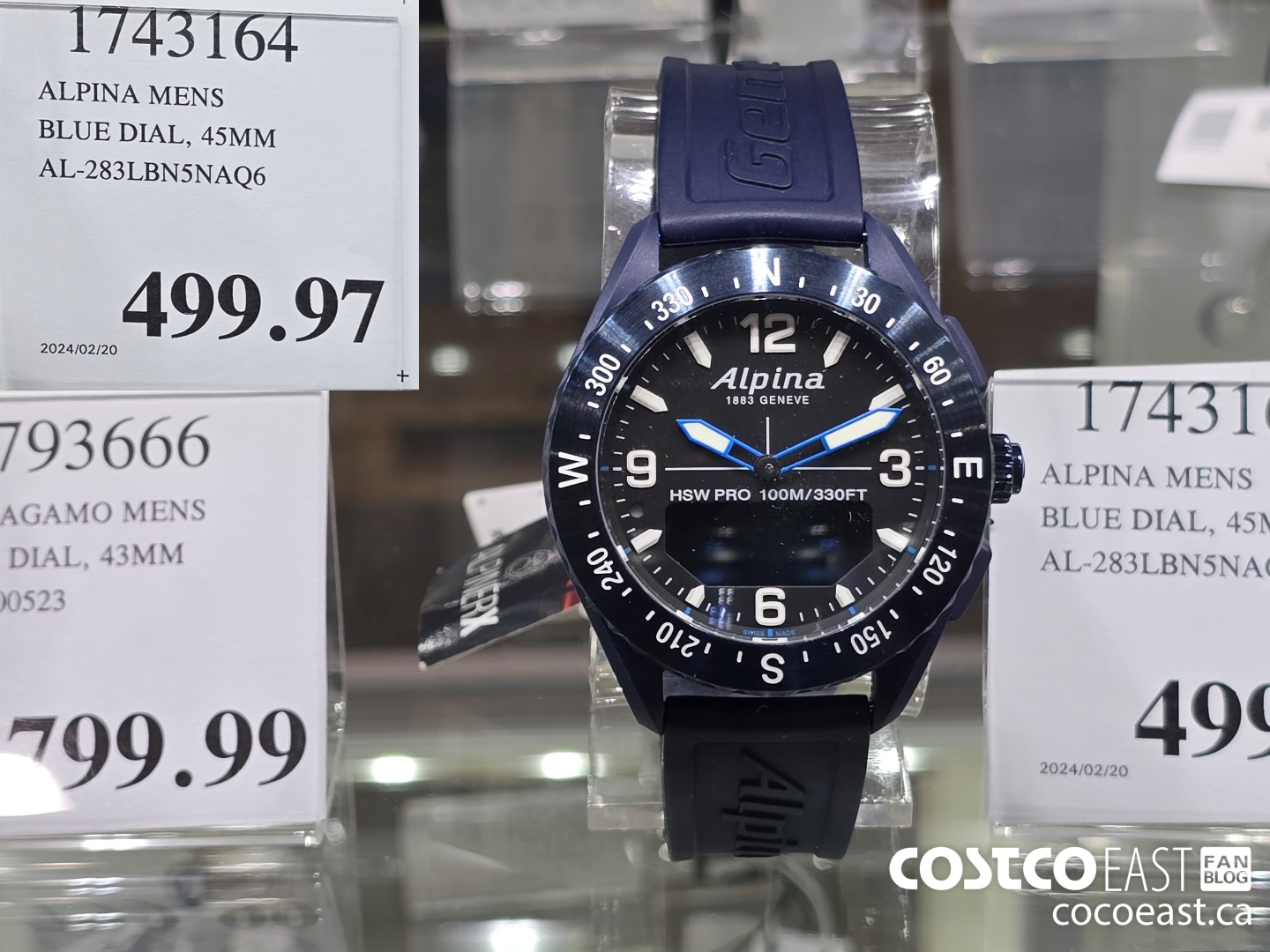 1743164 ALPINA MENS BLUE DIAL, 45MM AL-283LBN5NAQ6 $499.97