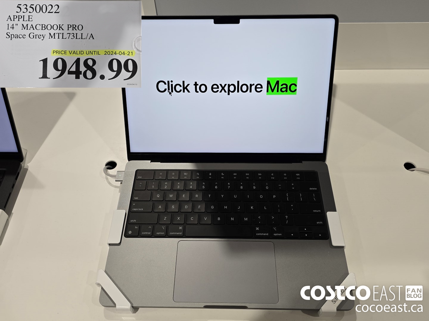 5350022 APPLE 14 MACBOOK PRO SPACE Grey MTL73LL/A $1948.99