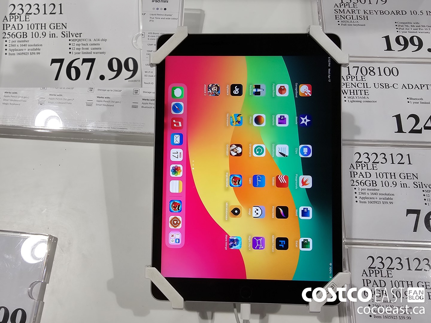 2323121 APPLE IPAD 10TH GEN 256GB 10.9 IN. SILVER $767.99