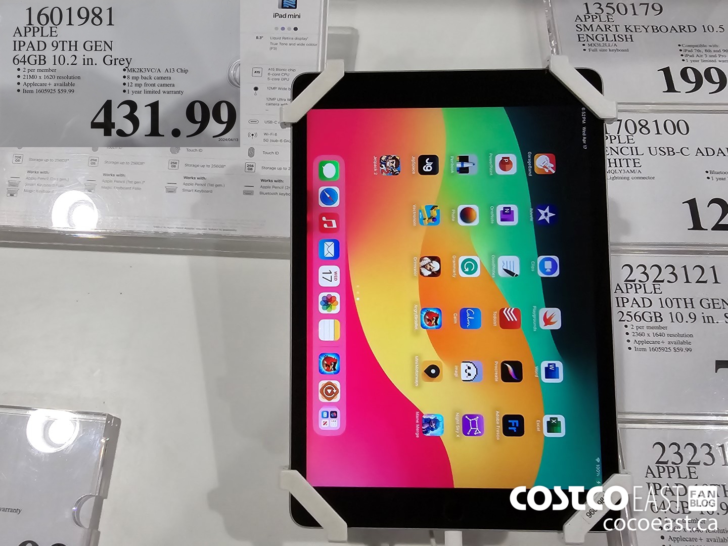 1601981 APPLE IPAD 9TH GEN 64GB 10.2 IN. GREY $431.99