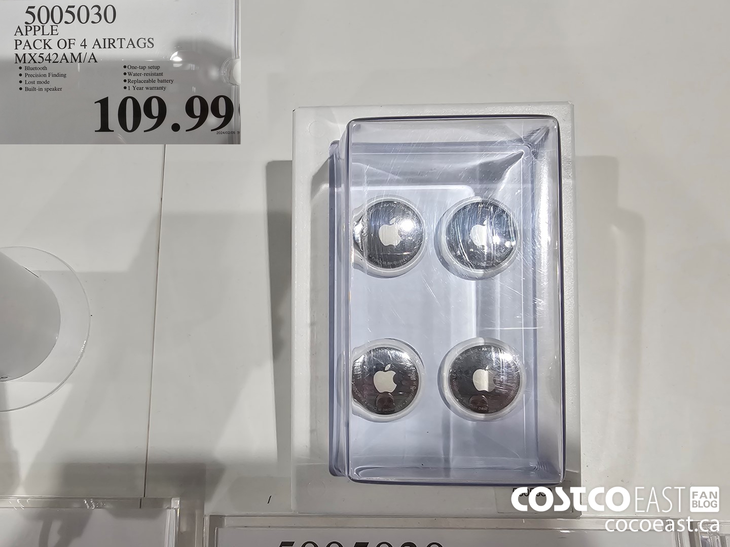 5005030 APPLE PACK OF 4 AIRTAGS MX542AM/A $109.99