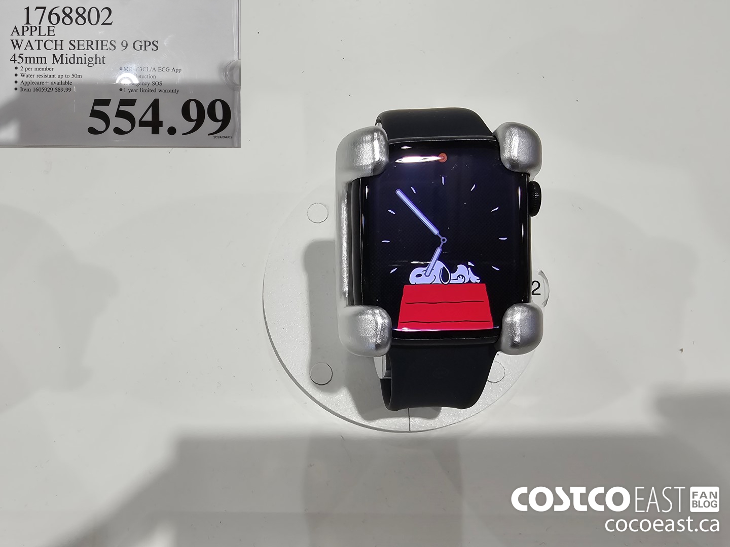 1768802 APPLE WATCH SERIES 9 GPS 45mm Midnight $554.99