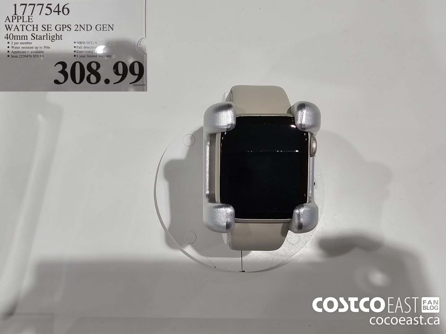 1777546 APPLE WATCH SE GPS 2ND GEN 40mm Starlight $308.99