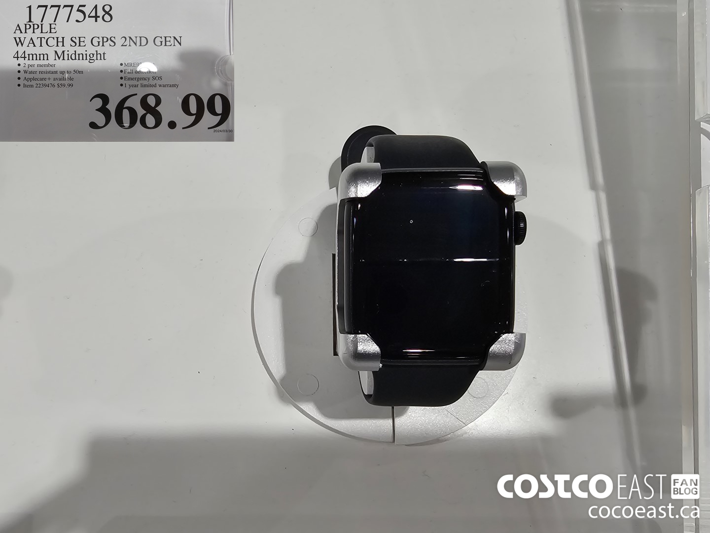 1777548 APPLE WATCH SE GPS 2ND GEN 44mm Midnight $368.99