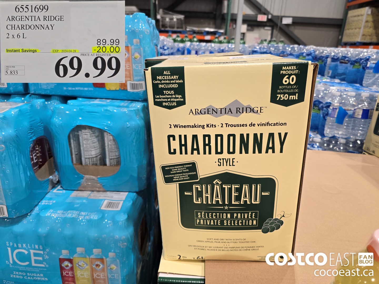 6551699 ARGENTIA RIDGE CHARDONNAY 2 X 6L ($20.00 INSTANT SAVINGS EXPIRES ON 2024-04-28) $69.99