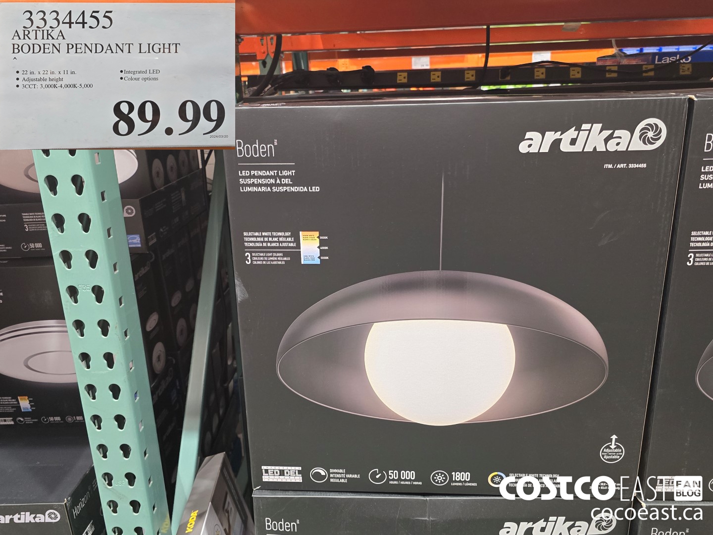 3334455 ARTIKA BODEN PENDANT LIGHT $89.99