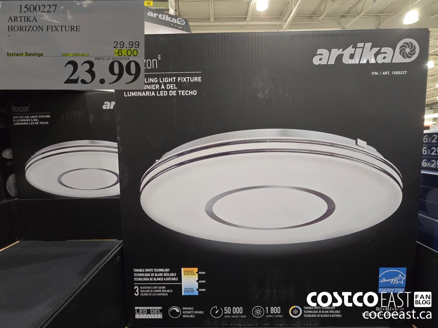 1500227 ARTIKA HORIZON FIXTURE ($6.00 INSTANT SAVINGS EXPIRES ON 2024-04-21) $23.99
