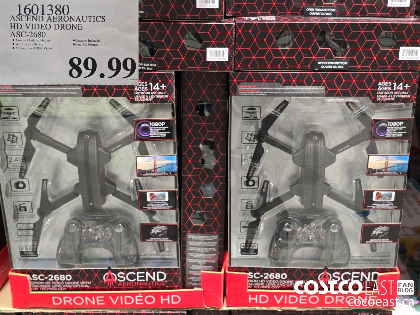 1601380 ASCEND AERONAUTICS HD VIDEO DRONE ASC-2680 $89.99