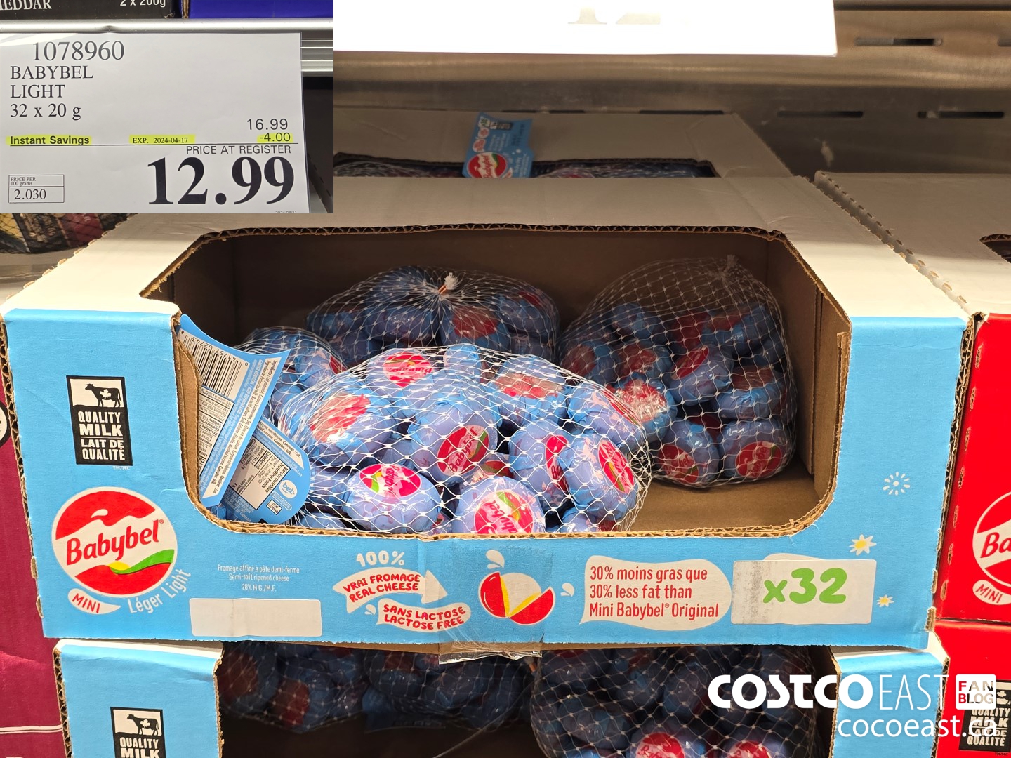 1078960 BABYBEL LIGHT 32 x 20 g ($4.00 INSTANT SAVINGS EXPIRES ON 2024-04-17) $12.99