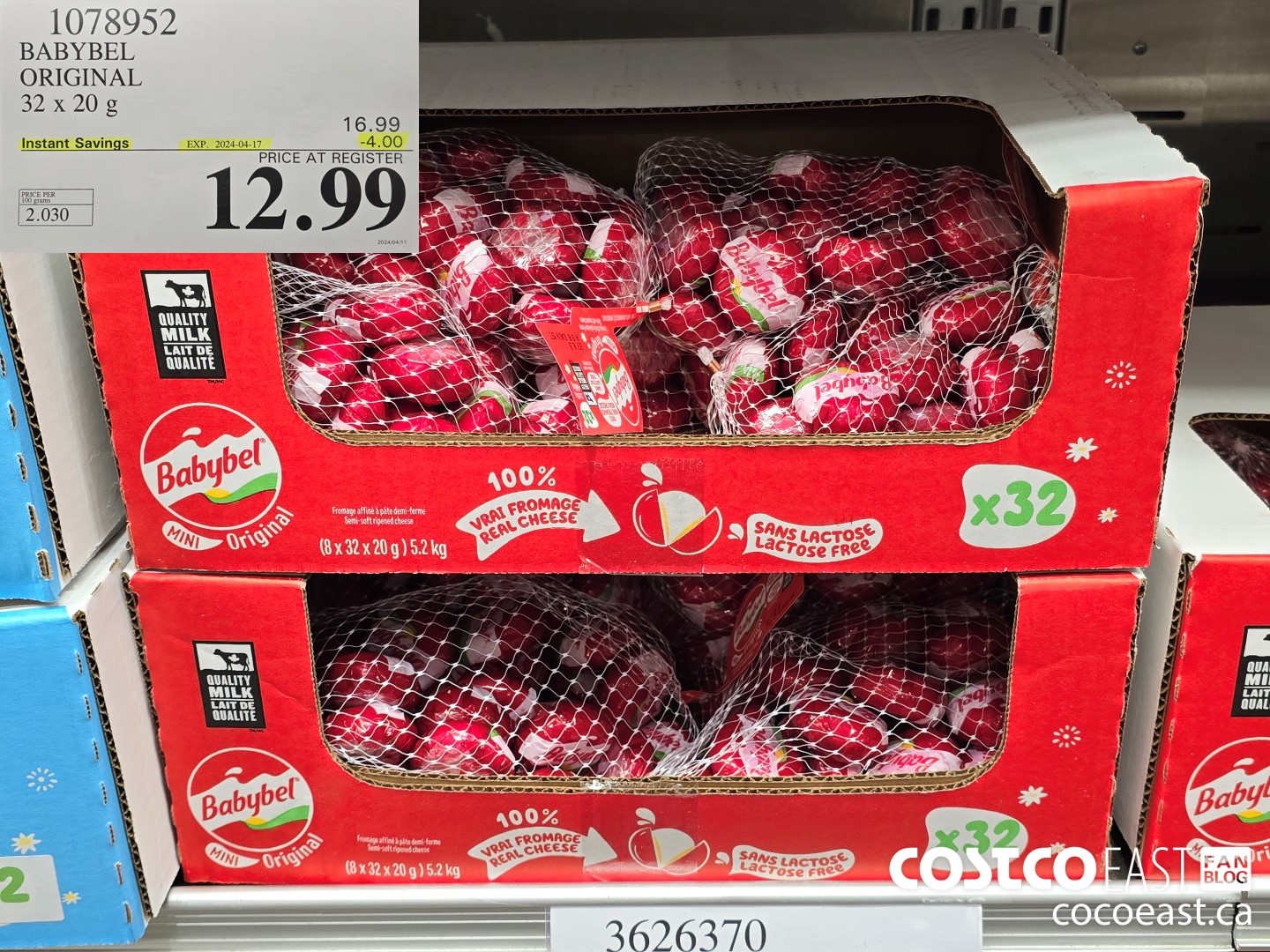 1078952 BABYBEL ORIGINAL 32 x 20 G ($4.00 INSTANT SAVINGS EXPIRES ON 2024-04-17) $12.99