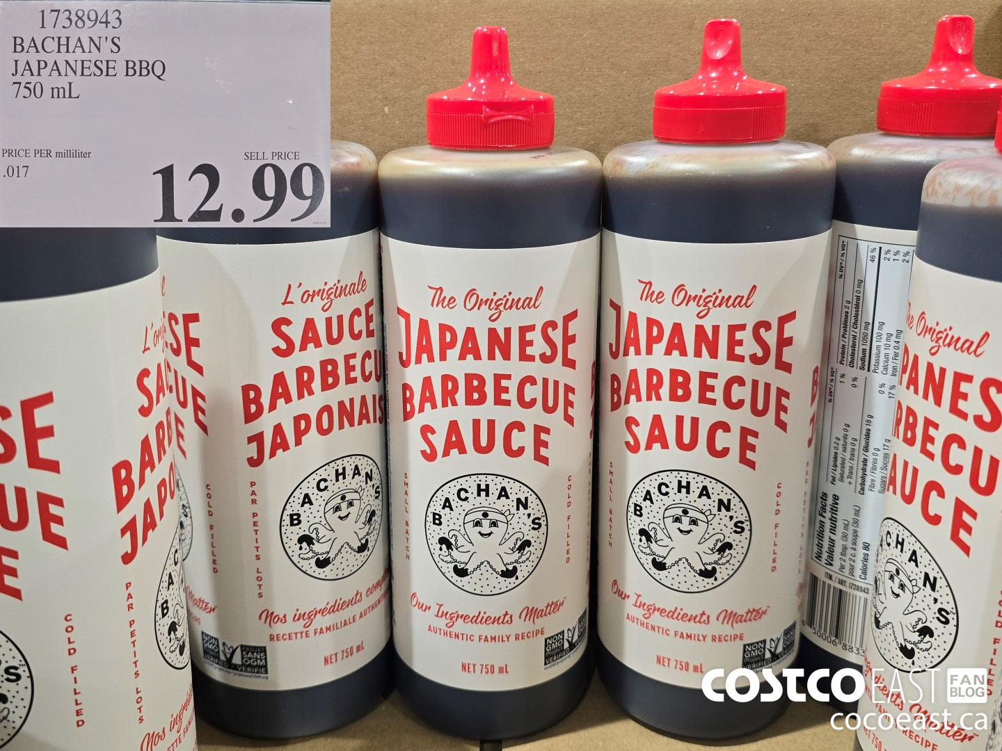 1738943 BACHAN'S JAPANESE BBQ 750 mL $12.99