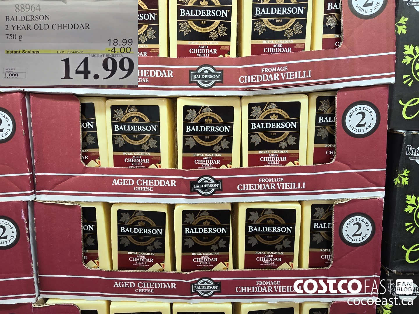 88964 BALDERSON 2 YEAR OLD CHEDDAR 750 g ($4.00 INSTANT SAVINGS EXPIRES ON 2024-05-05) $14.99