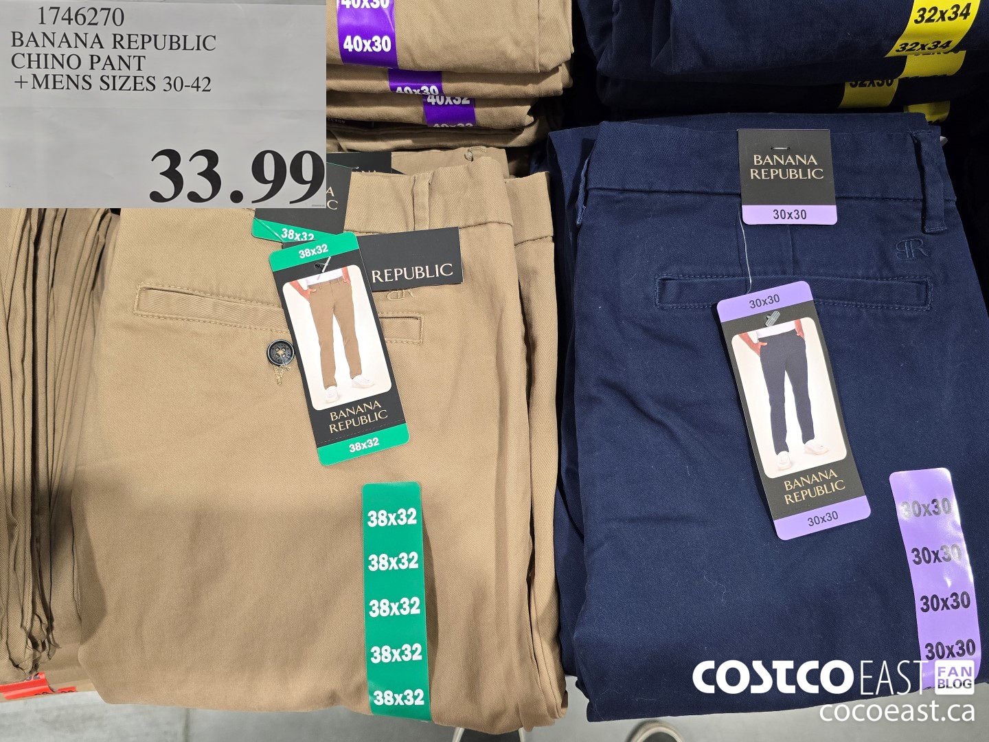 1746270 BANANA REPUBLIC CHINO PANT + MENS SIZES 30-42 $33.99
