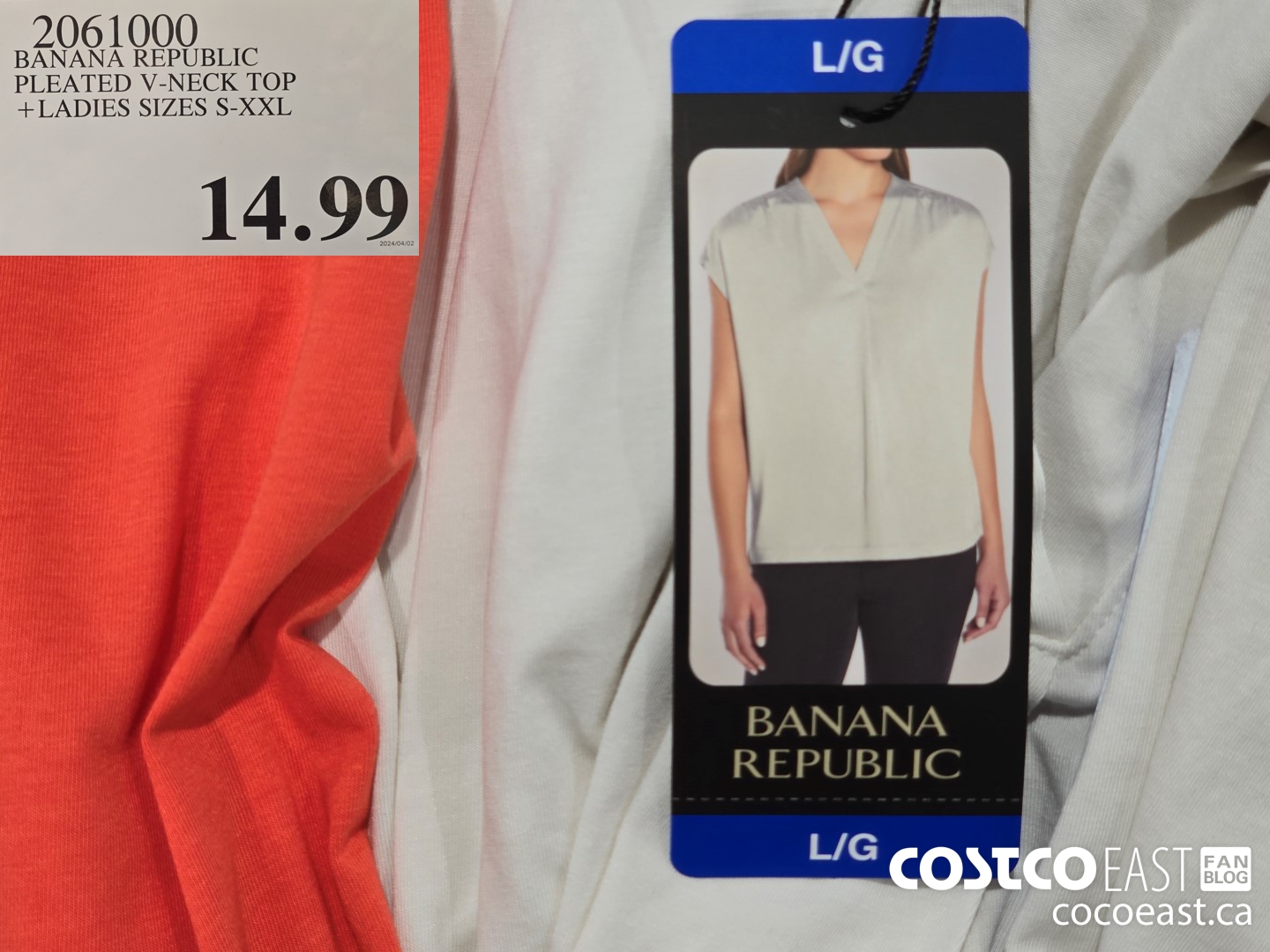 2061000 BANANA REPUBLIC V-NECK TOP + LADIES SIZES S-XXL $14.99