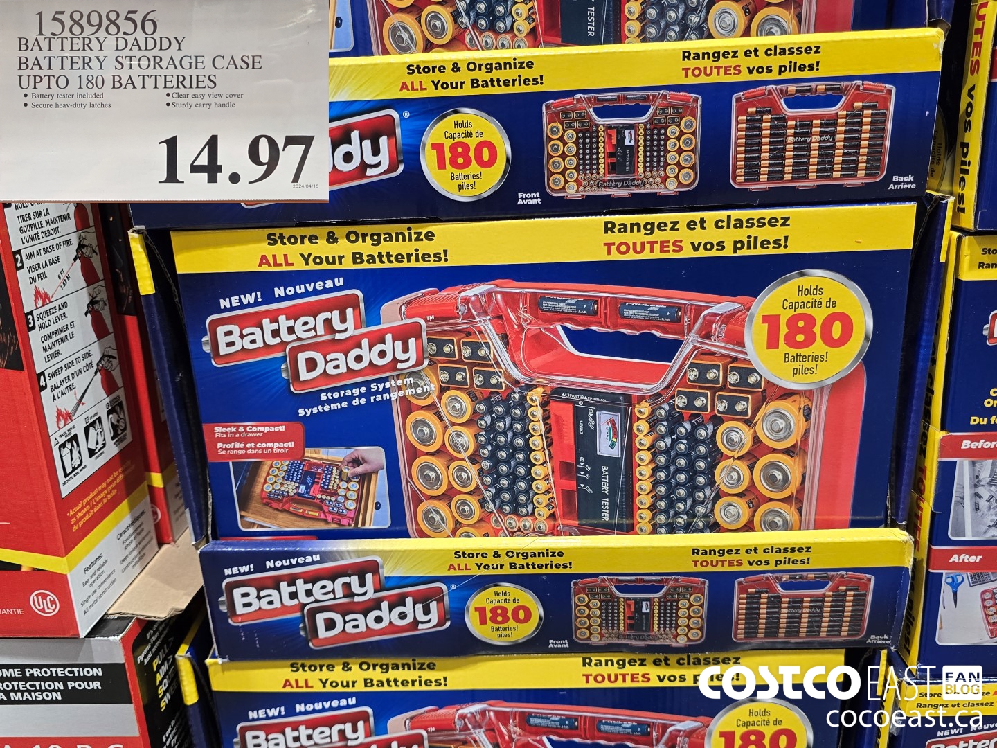 1589856 BATTERY DADDY BATTERY STORAGE CASE UP TO 180 BATTERIES $14.97