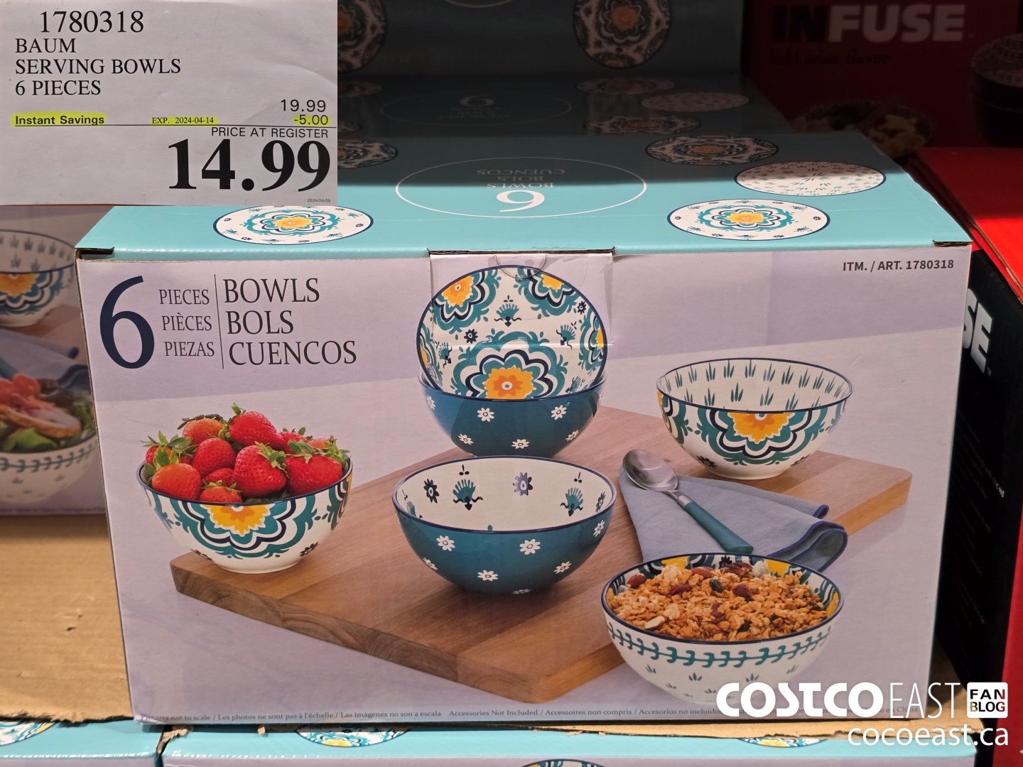 1780318 BAUM SERVING BOWLS 6 PIECES ($5.00 INSTANT SAVINGS EXPIRES ON 2024-04-14) $14.99