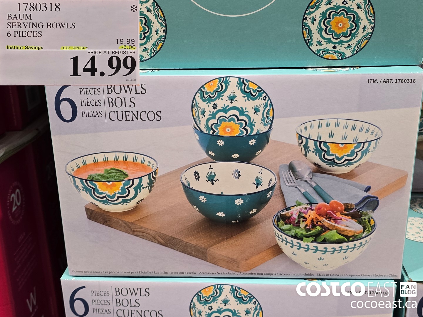 1780318 BAUM SERVING BOWLS 6 PIECES ($5.00 INSTANT SAVINGS EXPIRES ON 2024-04-28) $14.99