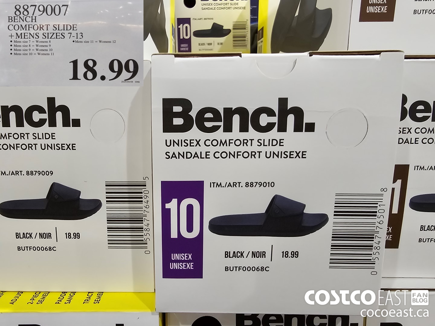 8879007 BENCH COMFORT SLIDE +MENS SIZES 7-13 $18.99