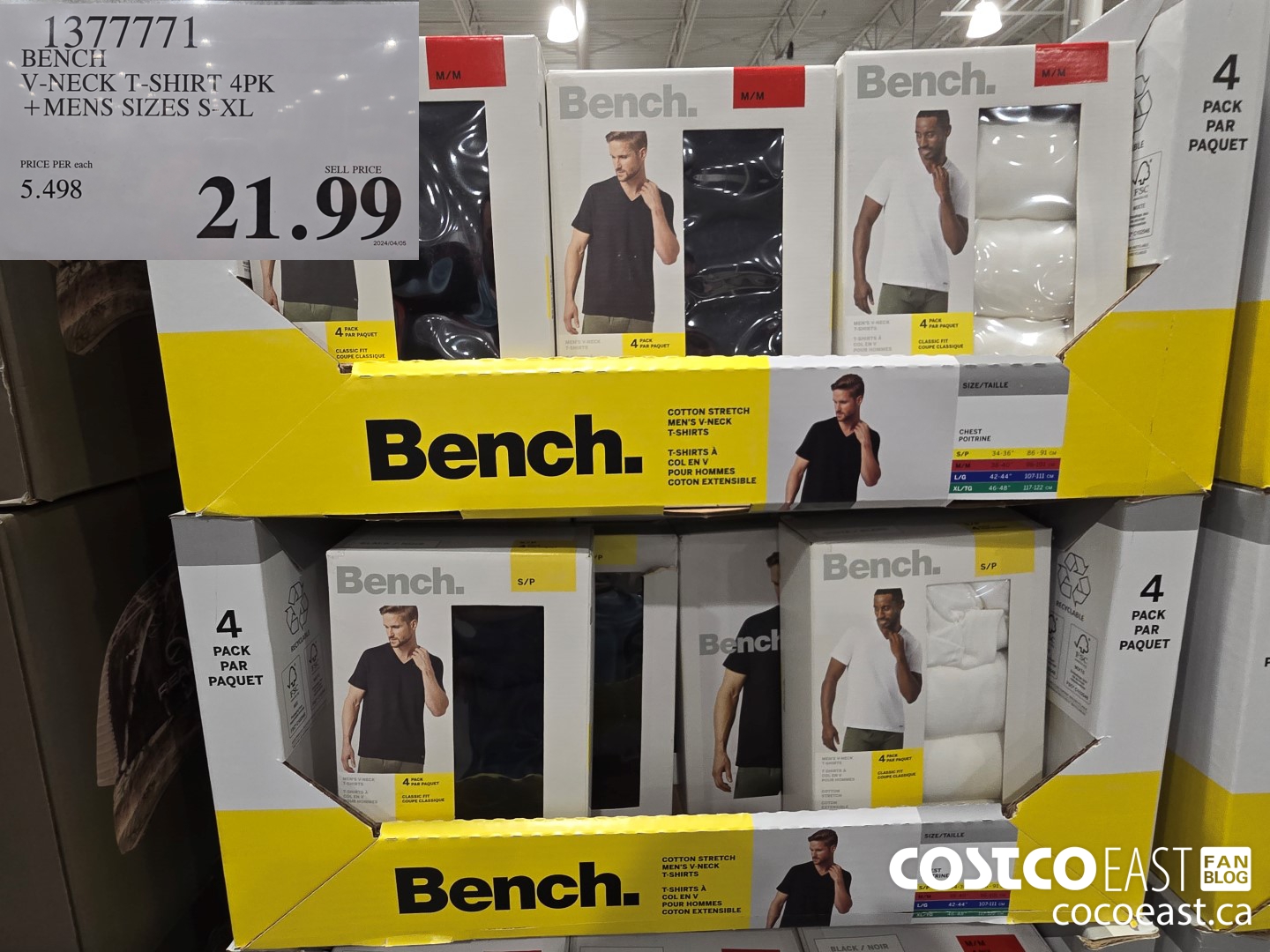 1377771 BENCH V-NECK T-SHIRT MENS SIZES S-XL $21.99