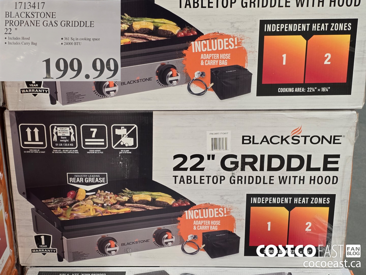 1713417 BLACKSTONE PROPANE GAS GRIDDLE 22