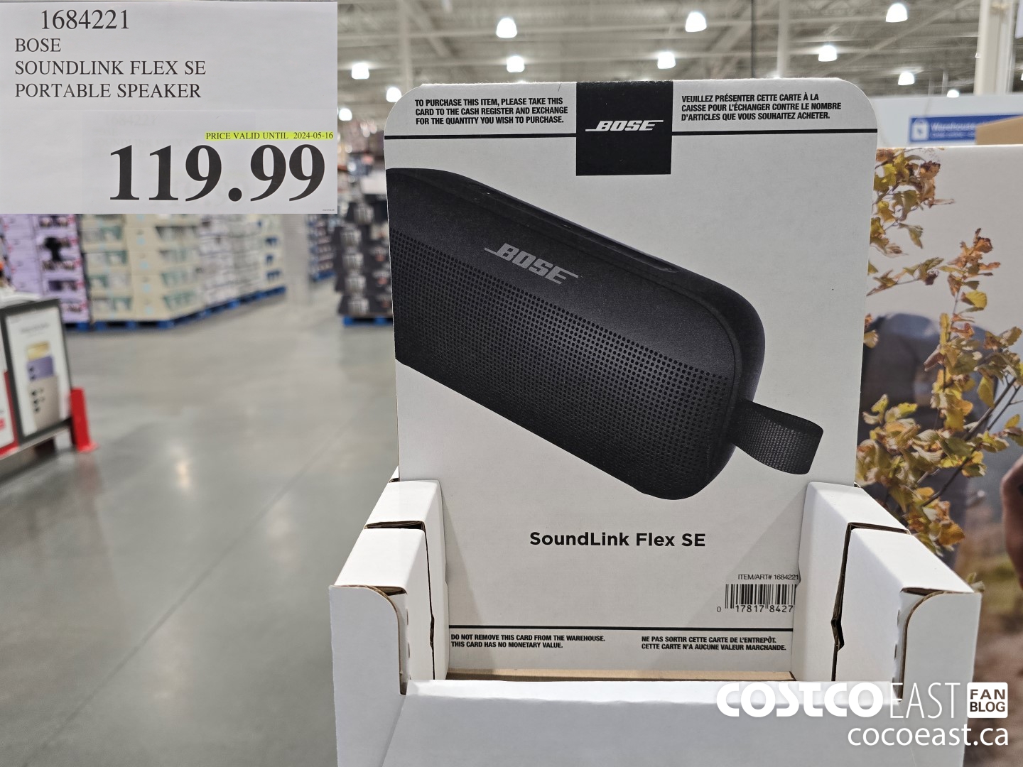 1684221 BOSE SOUNDLINK FLEX SE PORTABLE SPEAKER $119.99