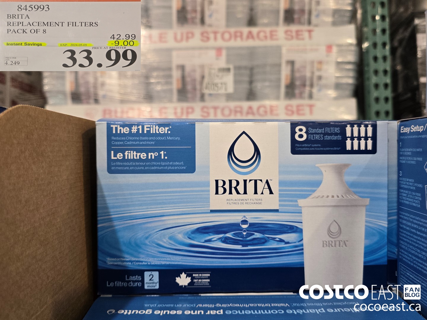 845993 BRITA REPLACEMENT FILTERS PACK OF 8 ($9.00 INSTANT SAVINGS EXPIRES ON 2024-05-05) $33.99