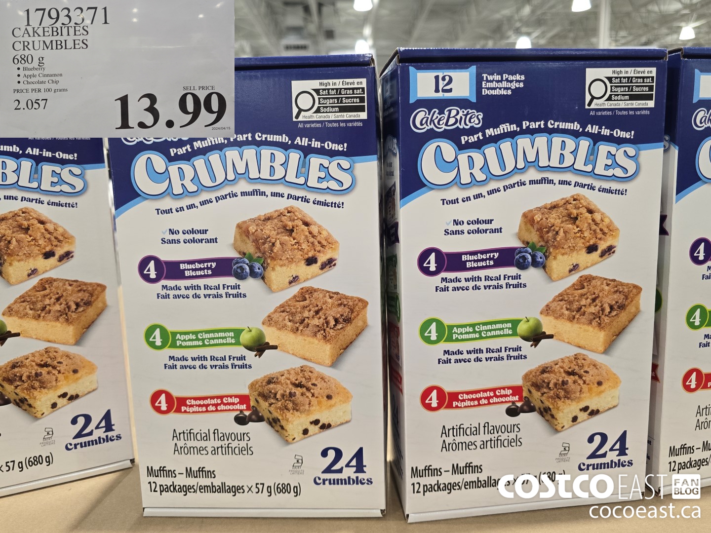 1793371 CAKEBITES CRUMBLES 680 G $13.99